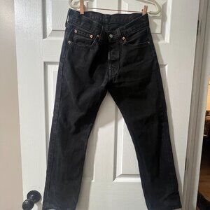 Men's Black 501 Levi Strauss Jeans